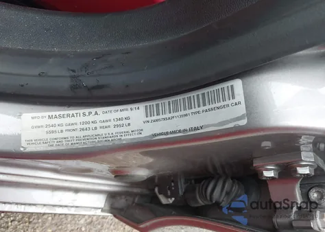 2015 Maserati Ghibli from USA, damaged, VIN ZAM57XSA2F1135981